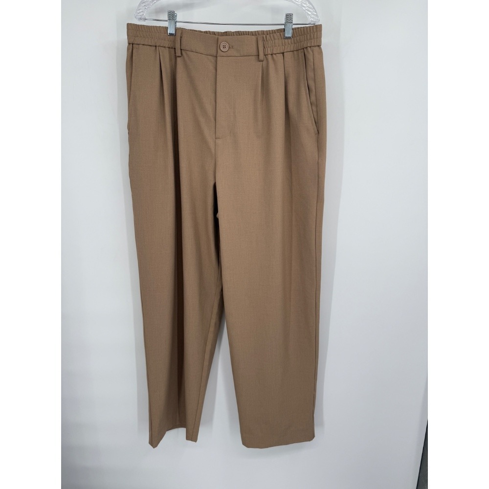 Mnml ‎ Men's Baggy Trouser Pants Khaki Elastic Waist NWT Sz XL